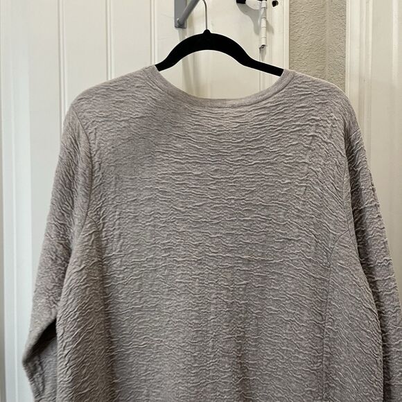 PureJill J. Jill Tan Textured Long Sleeve Pullover Top Sweater Tunic Pockets M - Picture 10 of 12